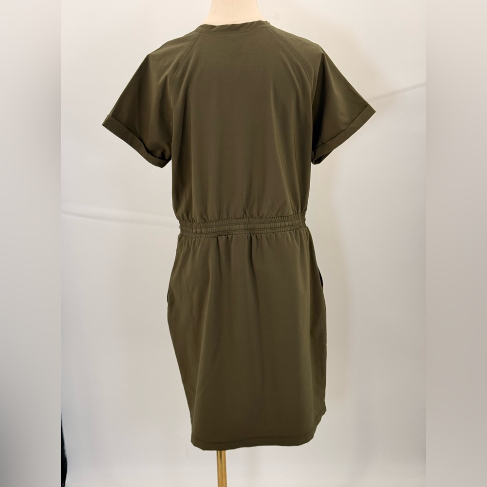 The North Face Never Stop Wearing Sage Green Active Dress Drawstring Waist SZ-L - Picture 2 of 13